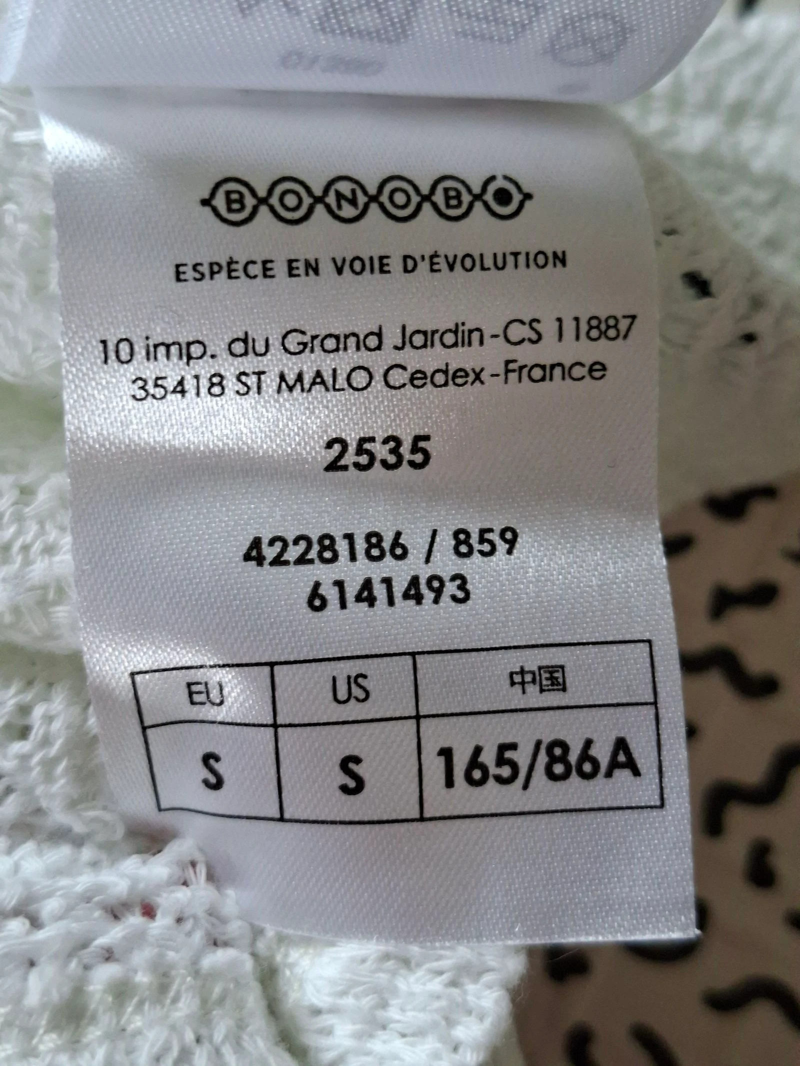 Débardeur BONOBO femme S blanc maille 100% coton bretelles fines léger été – photo 6